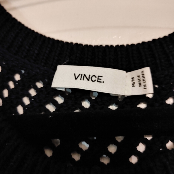 Vince Navy Long Vest/ Sleeveless Sweater - Picture 5 of 7
